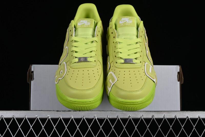 Nike CPFM x Nike Air Force 1 '07 Low Casual Sneakers in Lemon Green with SUNSHINE Design - DC4457-300