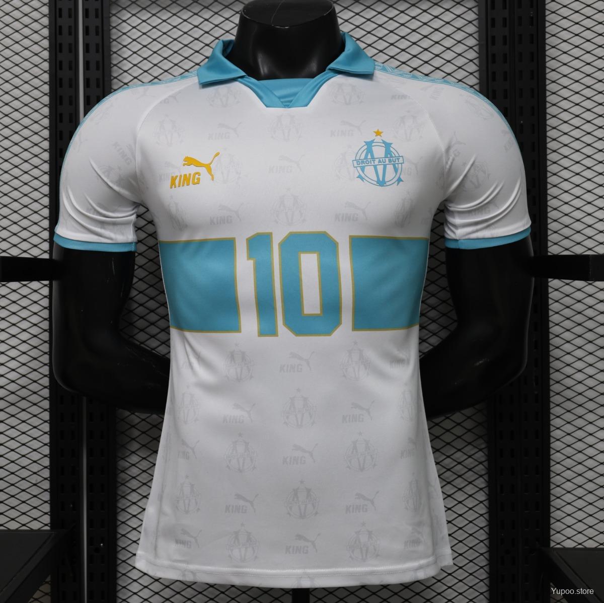 Player Version 26/27 Olympique de Marseille White with Sky Blue Special Edition Jersey