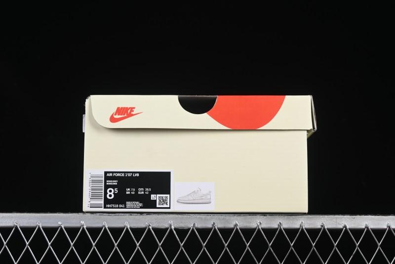 Nike Air Force 1 '07 Low Stussy Collaboration Grey Swoosh Casual Sneakers - HH7518-041