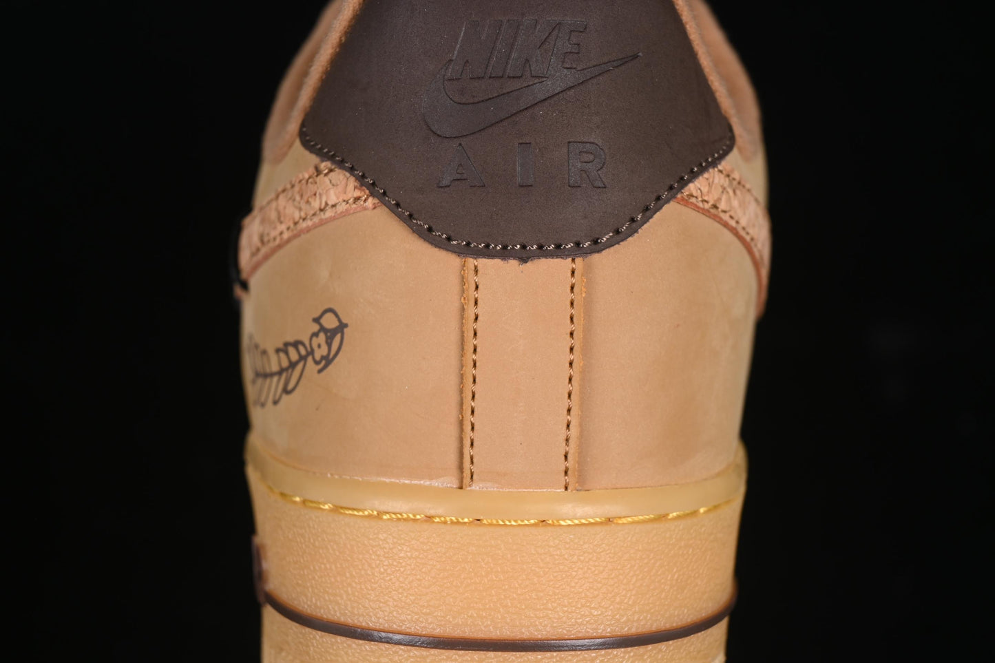 Nike Air Force 1'07 Low Wheat Casual Sneakers with Full-Length Air Cushion - CJ9179-200