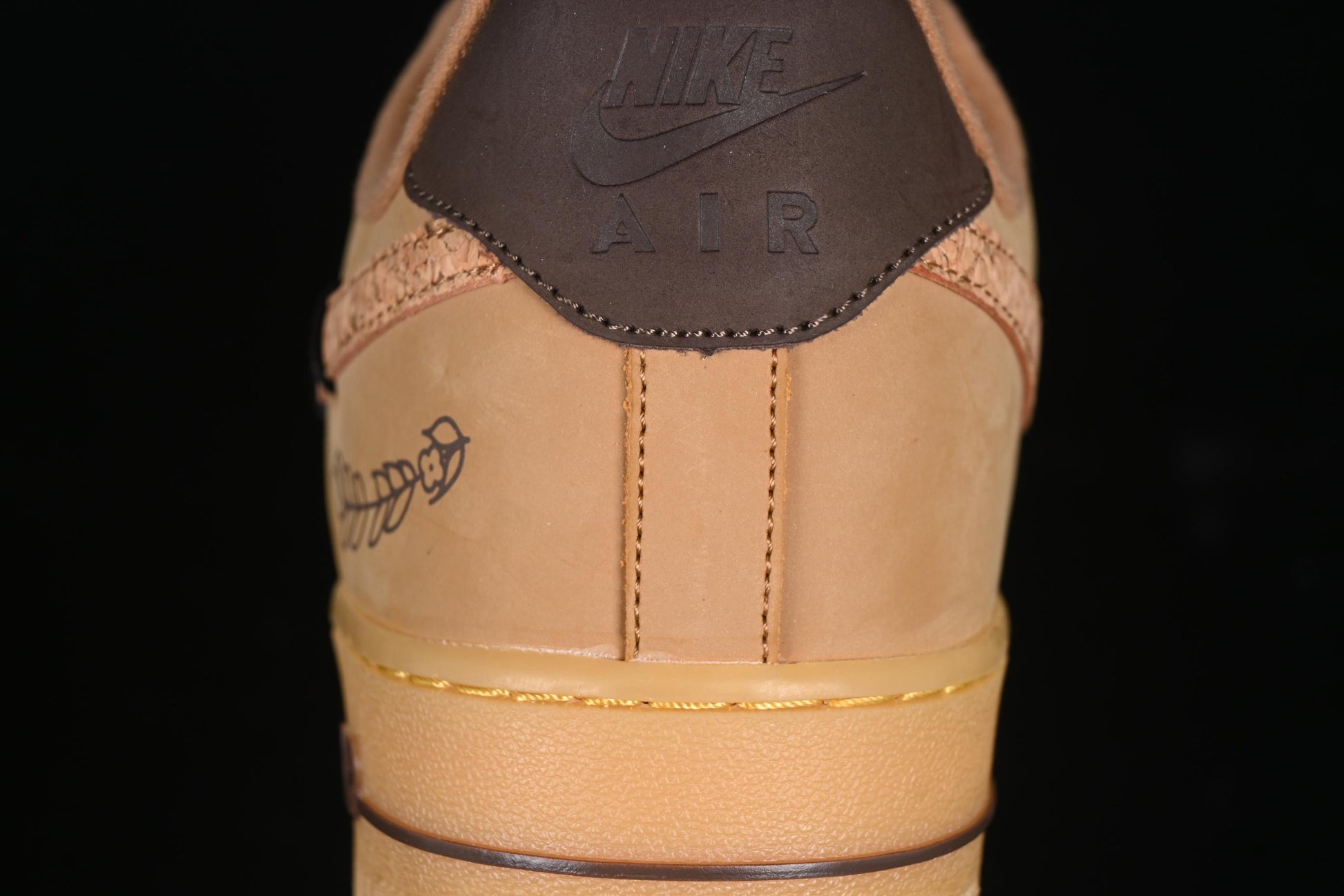 Nike Air Force 1'07 Low Wheat Casual Sneakers with Full-Length Air Cushion - CJ9179-200