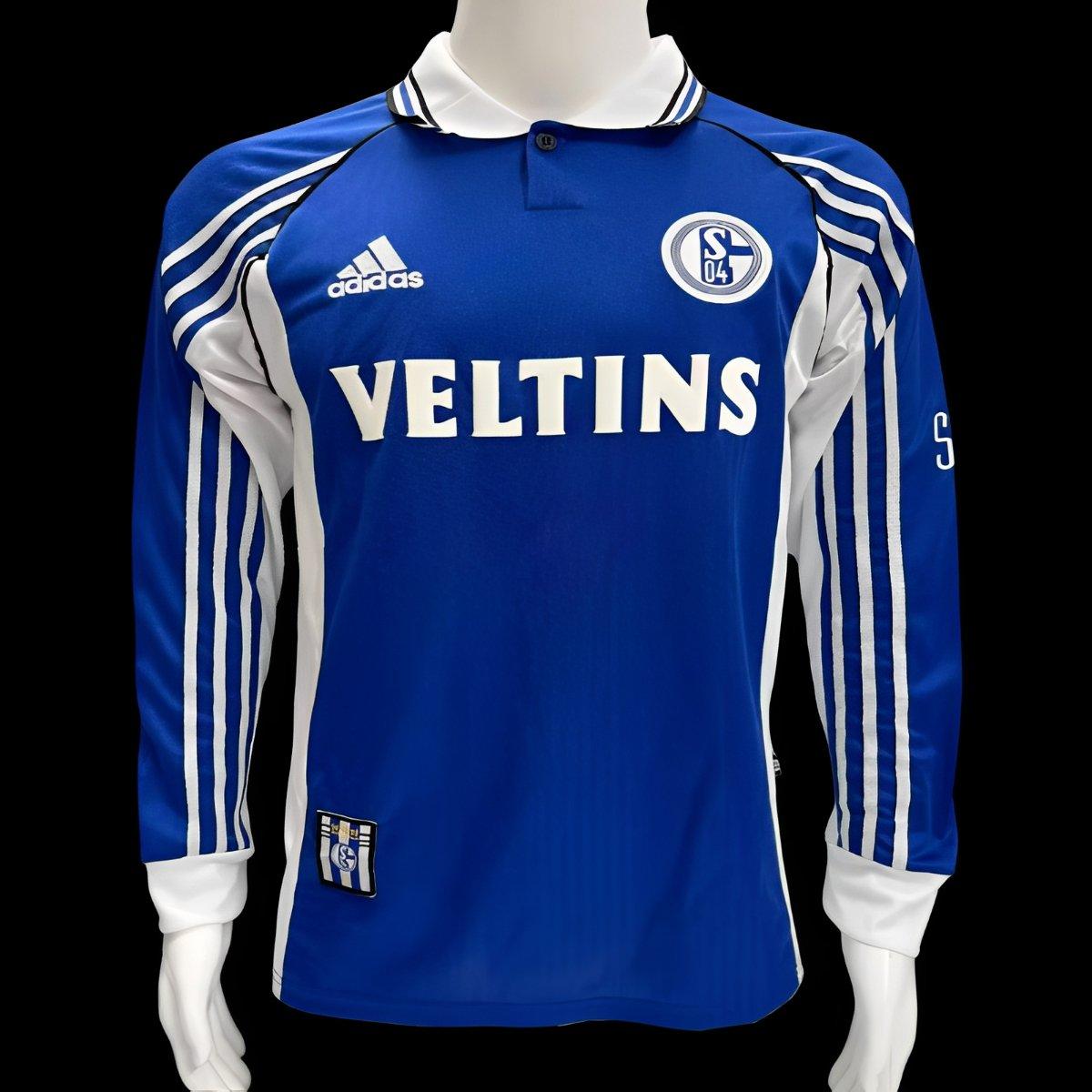 Retro 98/00 Schalke 04 Home Long Sleeve Jersey
