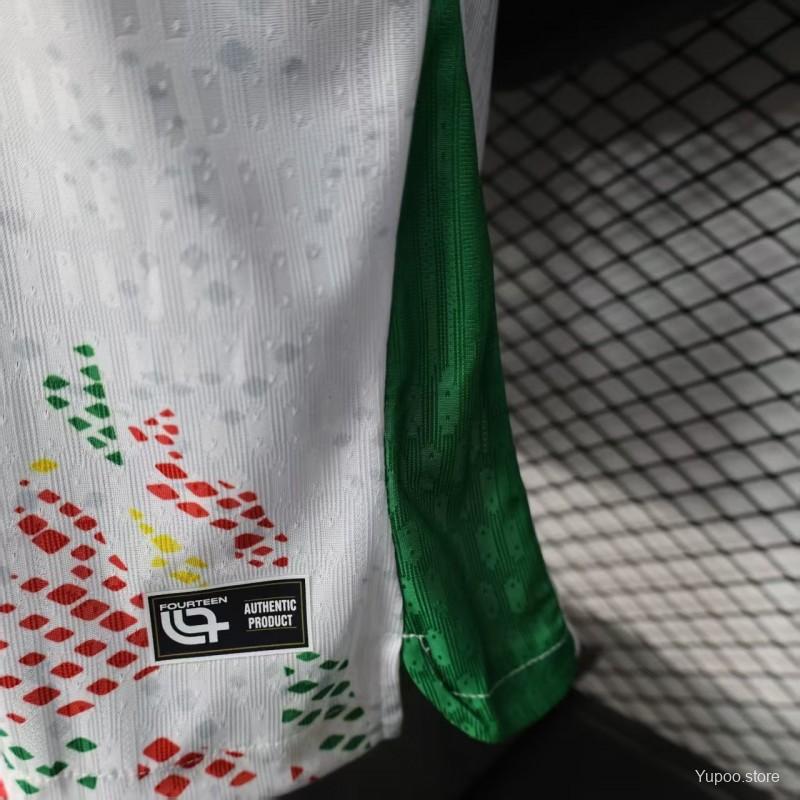2026 Player Version Cameroon Home White with Red, Dot Pattern Jersey