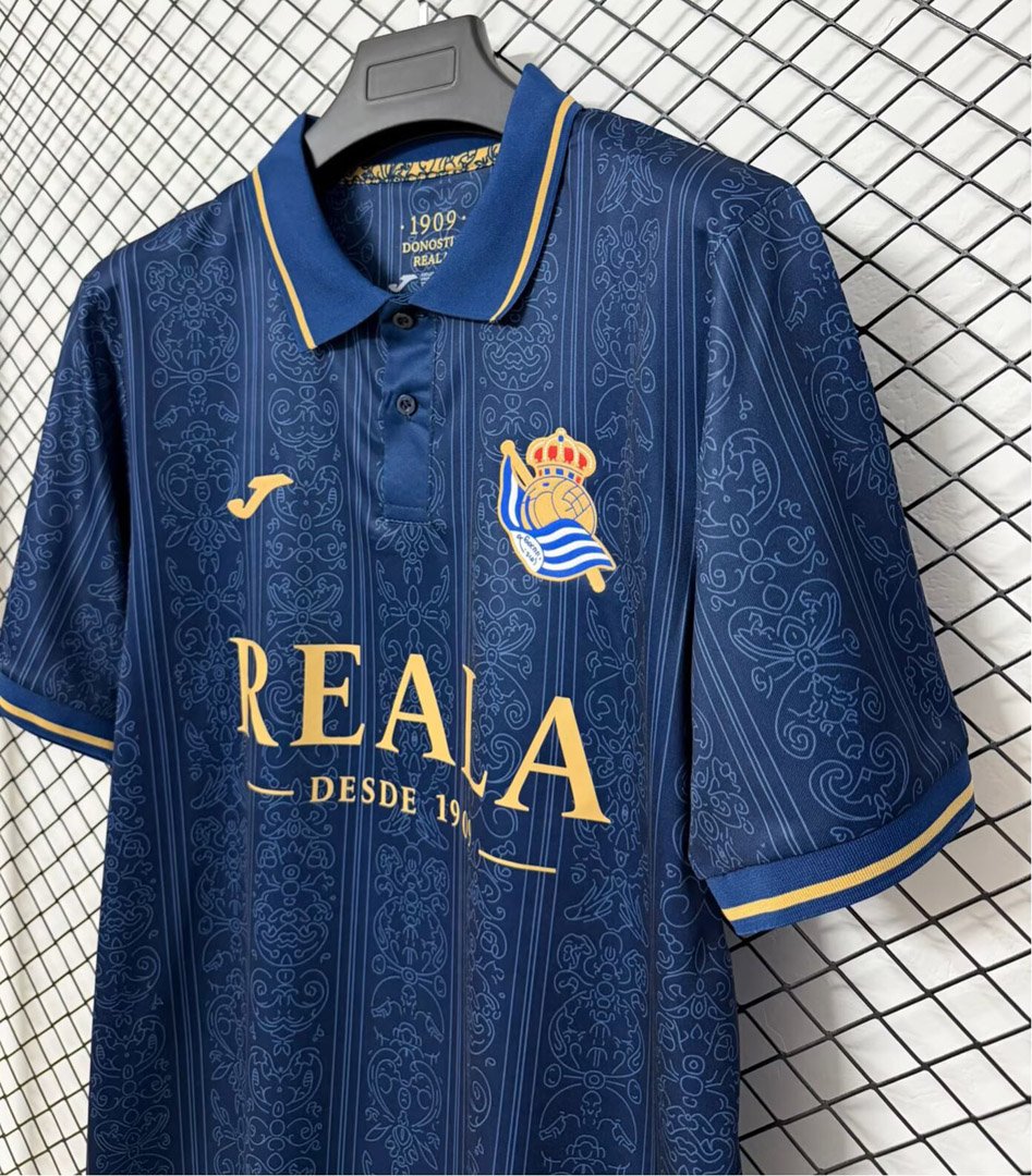 26/27 Real Sociedad Polo Collar Navy Jersey