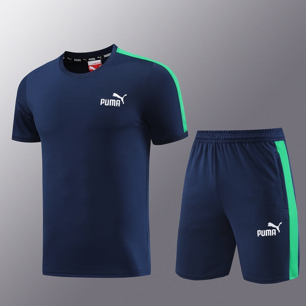 PD01 sapphire blue shorts suit S-2XL