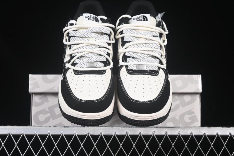 Nike Air Force 1 '07 Low The North Face Collaboration Suede Black Drawstring Casual Sneakers - SJ1198-101
