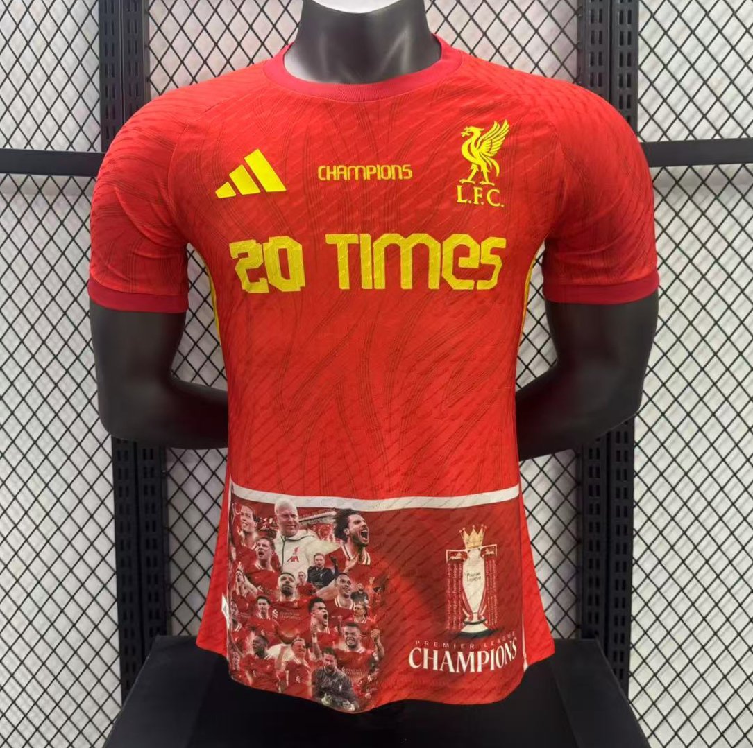Player Version 25/26 Liverpool 20 Times Champion Jersey