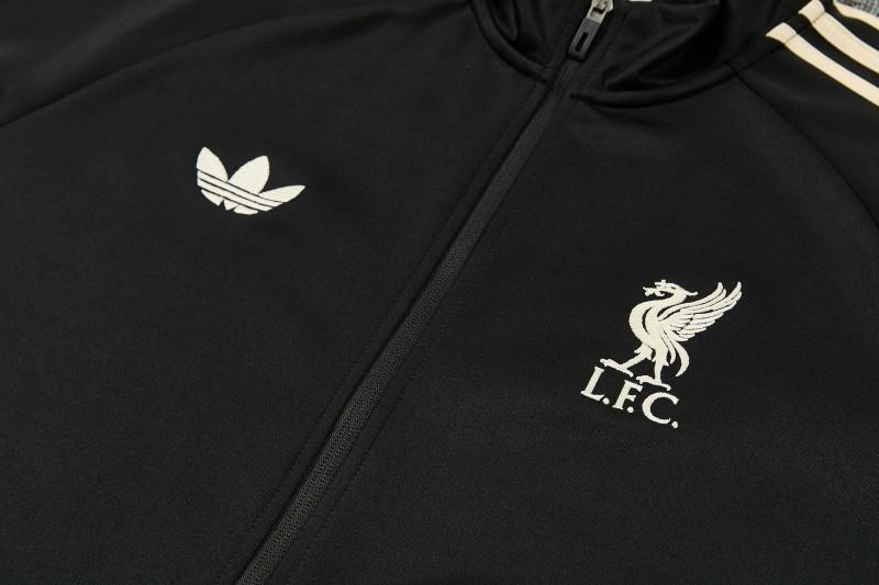 26/27 Liverpool Black & Cream Full Zipper Jacket Tracksuit + Long Pants