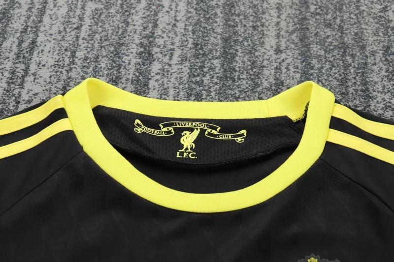 Retro 2010/11 Kids Liverpool Black & Yellow Away Jersey