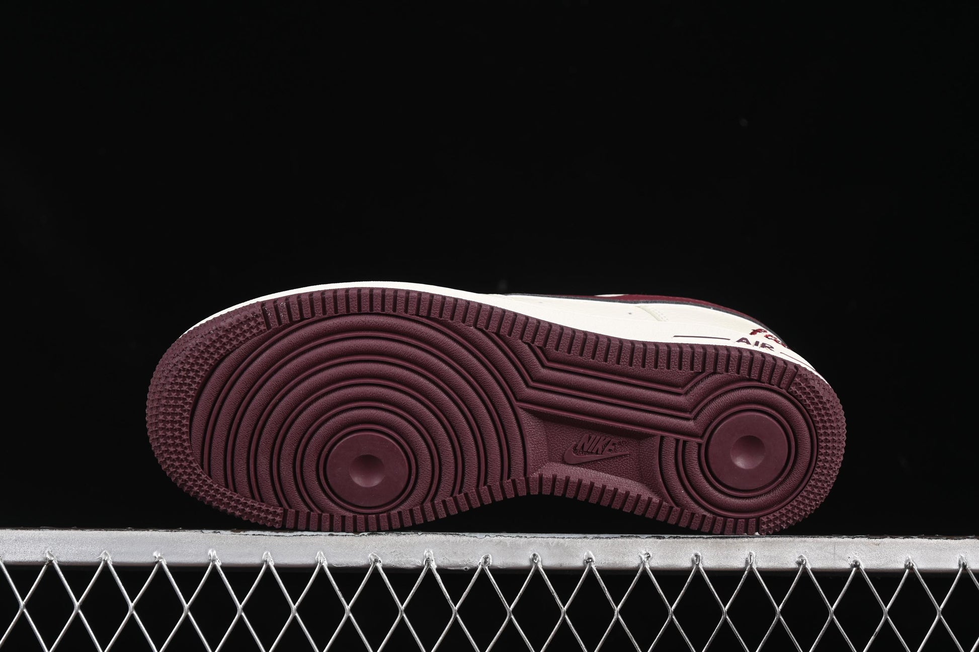 Nike Air Force 1'07 Low "Dream" Casual Sneakers with White Wine Red Swoosh - DR2024-105