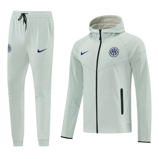 26/27 Inter Milan Light Mint Full Zipper Hooded Tracksuit + Long Pants