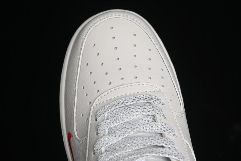 Nike Air Force 1 '07 Low Supreme Casual Sneakers in White/Red - DF0188-011