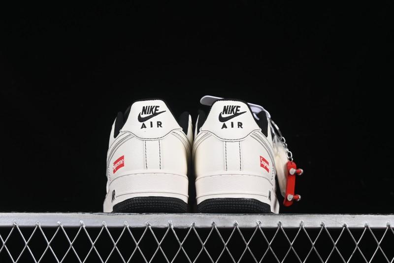 Nike Air Force 1 '07 Low Supreme Collaboration Casual Sneakers with Full-Length Air Cushion - BB7518-012