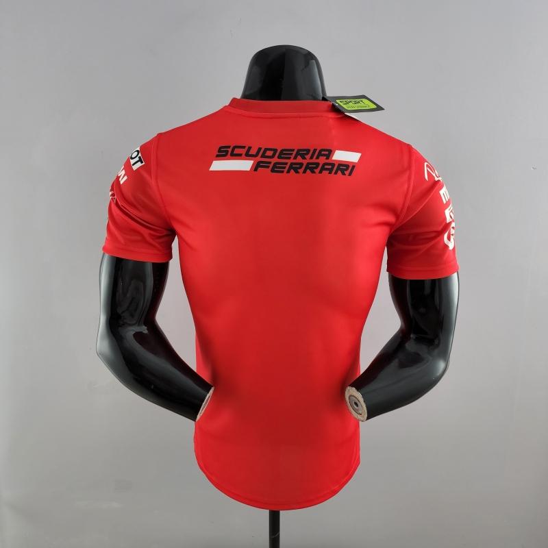 2022 F1 Ferrari  RED T-shirts Full Sponsor #0007