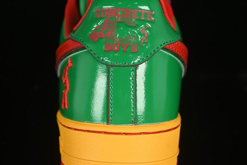 Nike Air Force 1'07 Low Lil Yachty Collaboration Casual Sneakers with Patent Leather and Multicolor Design - IH4383-300