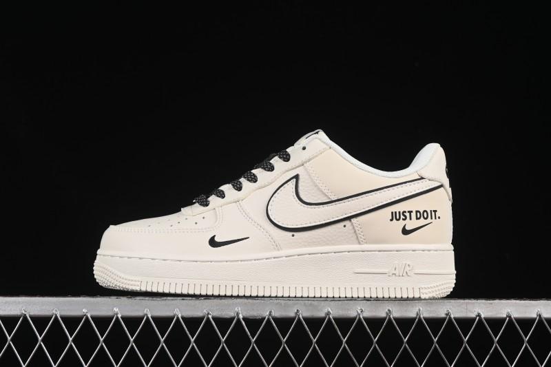 Nike Air Force 1 '07 Low Just Do It Gray Blue Denim Casual Sneakers - CS5288-012