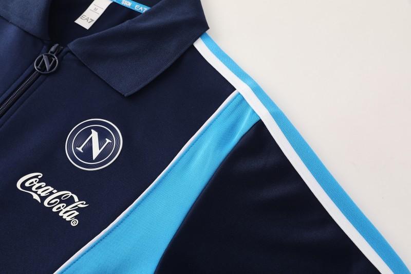 25/26 SSC Napoli Navy Blue  Full zipper Jacket Tracksuit+ long pants