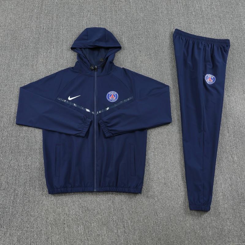 25/26 Paris Navy Blue Full zipper Jacket Tracksuit+ long pants