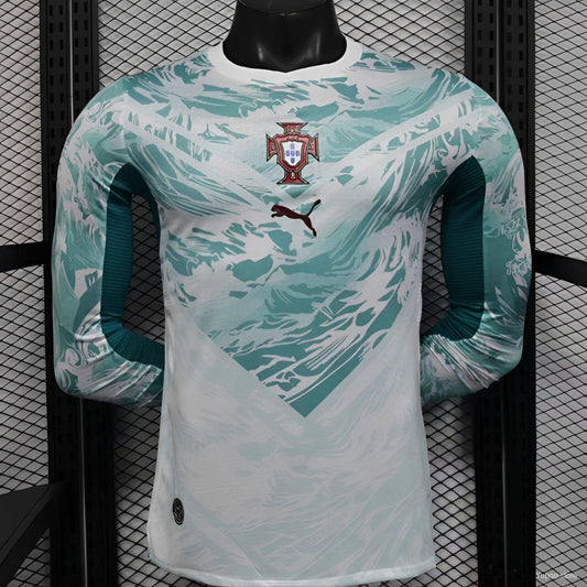 2026 Player Version  Portugal Away White  Long Sleeve Jersey
