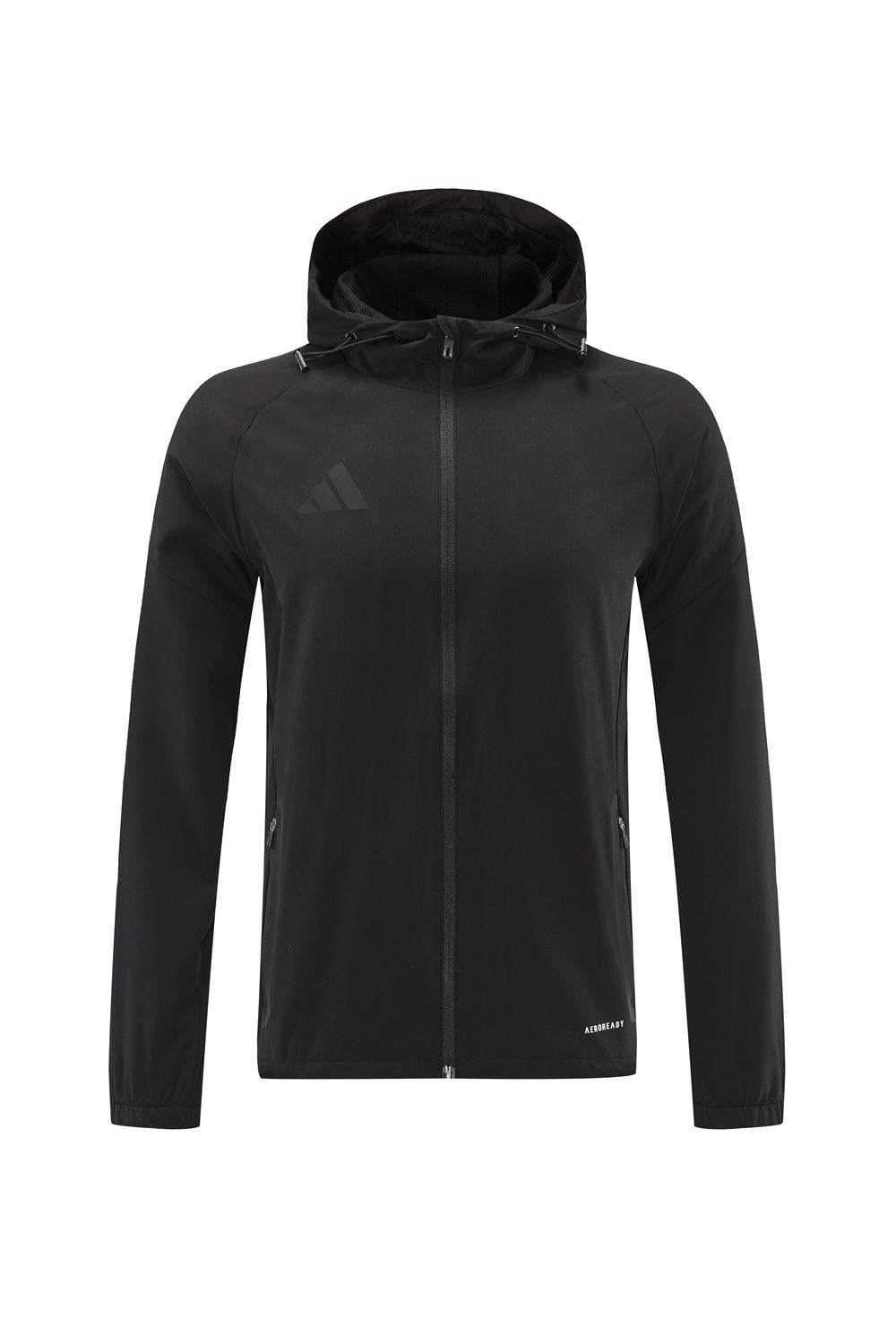 25/26 Adidas Black Hoodie Full Zipper Jacket + Long Pants
