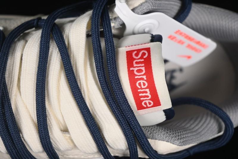 Nike Air Force 1 '07 Low Supreme Collaboration Two-Tone Blue Grey Lace-Up Casual Sneakers - DM6868-068