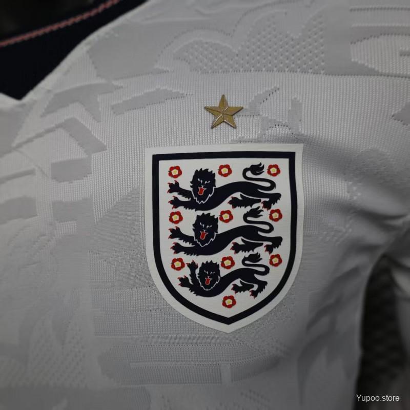 25/26 Player Version  England Home Long Sleeve Jersey