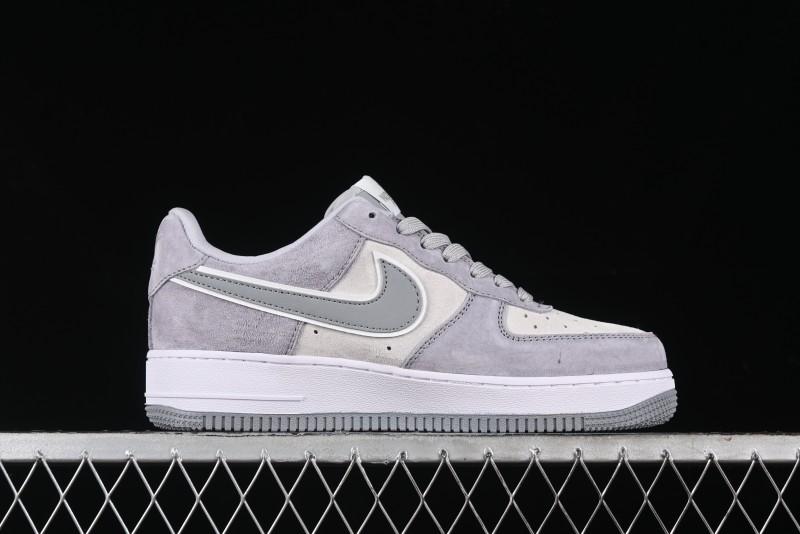 Nike Air Force 1 '07 Low The North Face Collaboration - Silver Grey Pigskin Sneakers - KK3333-004