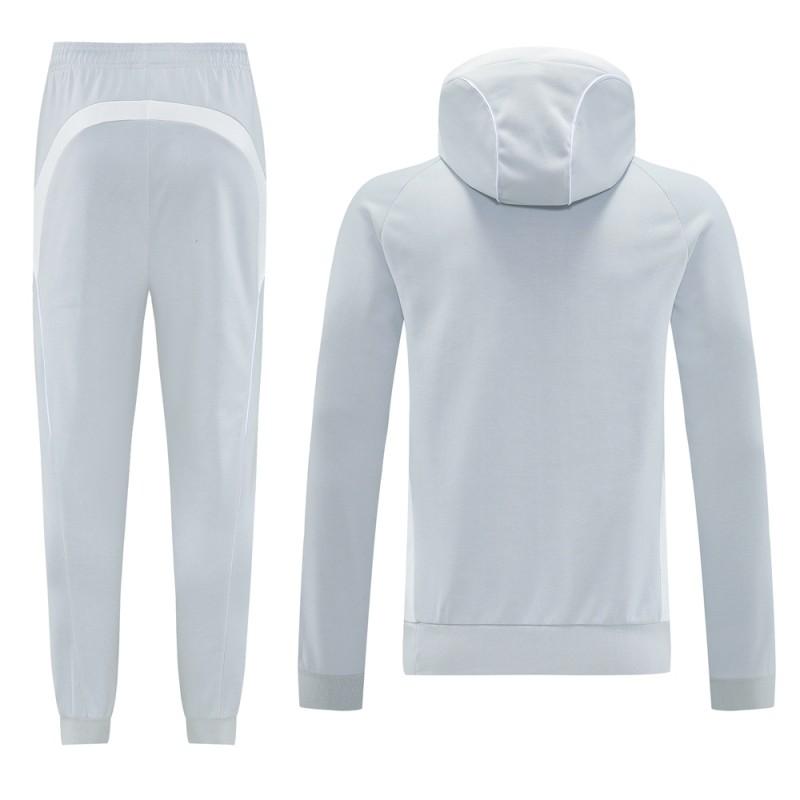 25/26 Real Madrid Hoodie Full Zipper Jacket + Long Pants