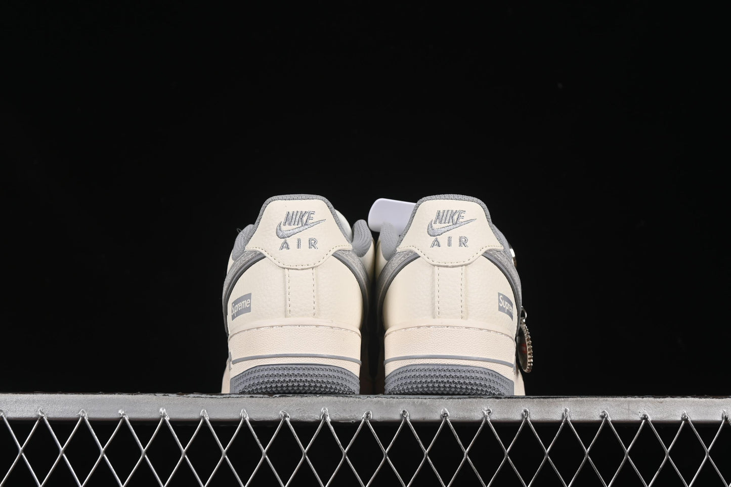 Nike Air Force 1 '07 Low Supreme Collaboration Beige Multi-Swoosh Casual Sneakers - XX3168-147