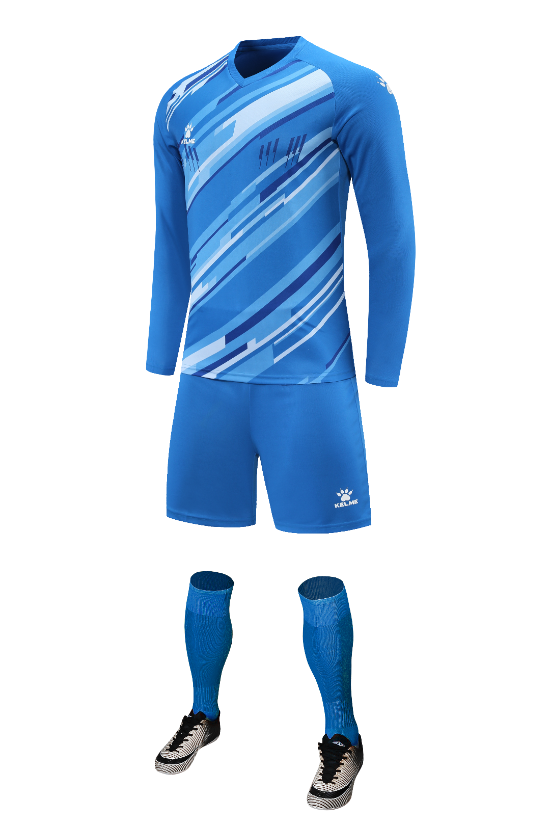K3286 Kalmei long-sleeved training suit set 6 colors, S--3XL