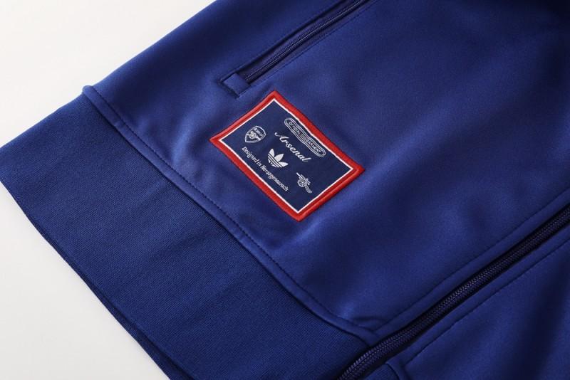 25/26 Arsenal Blue with Red & White Stripes Full Zipper Jacket +Long Pants