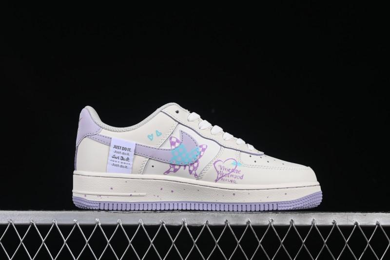 Nike Air Force 1'07 Low Casual Sneakers Purple Butterfly - FB1839-213