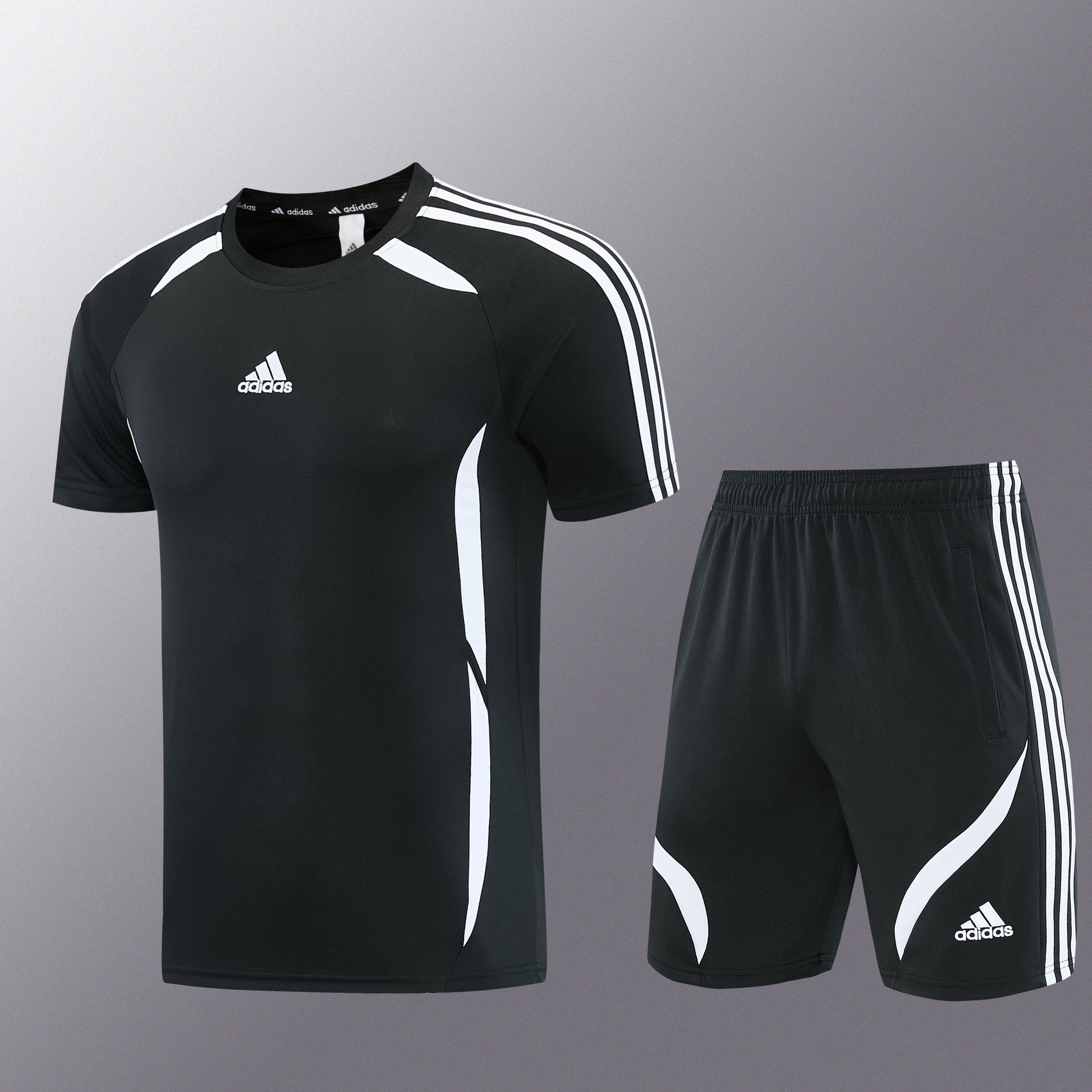 AD16 black shorts suit S-2XL