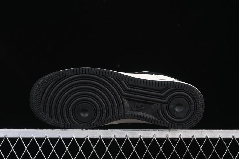 Nike Air Force 1 '07 Low Gucci Collaboration Off-White Black Canvas Hook Low-Top Casual Sneakers - XD2588-605