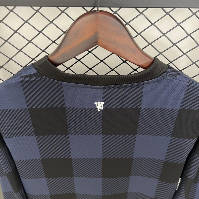 13/14 Retro Manchester United Long Sleeve Black Jersey