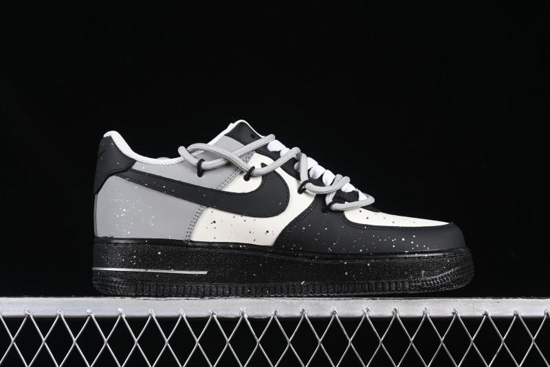 Nike Air Force 1'07 Low Star Graffiti Hand-Painted Casual Sneakers with Full-Length Air Cushion - XV7981-476