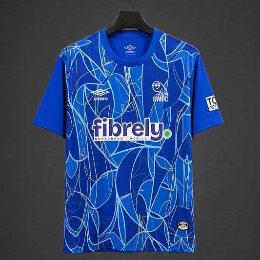 26/27 Sheffield Wednesday Blue with Abstract Pattern Home Jersey
