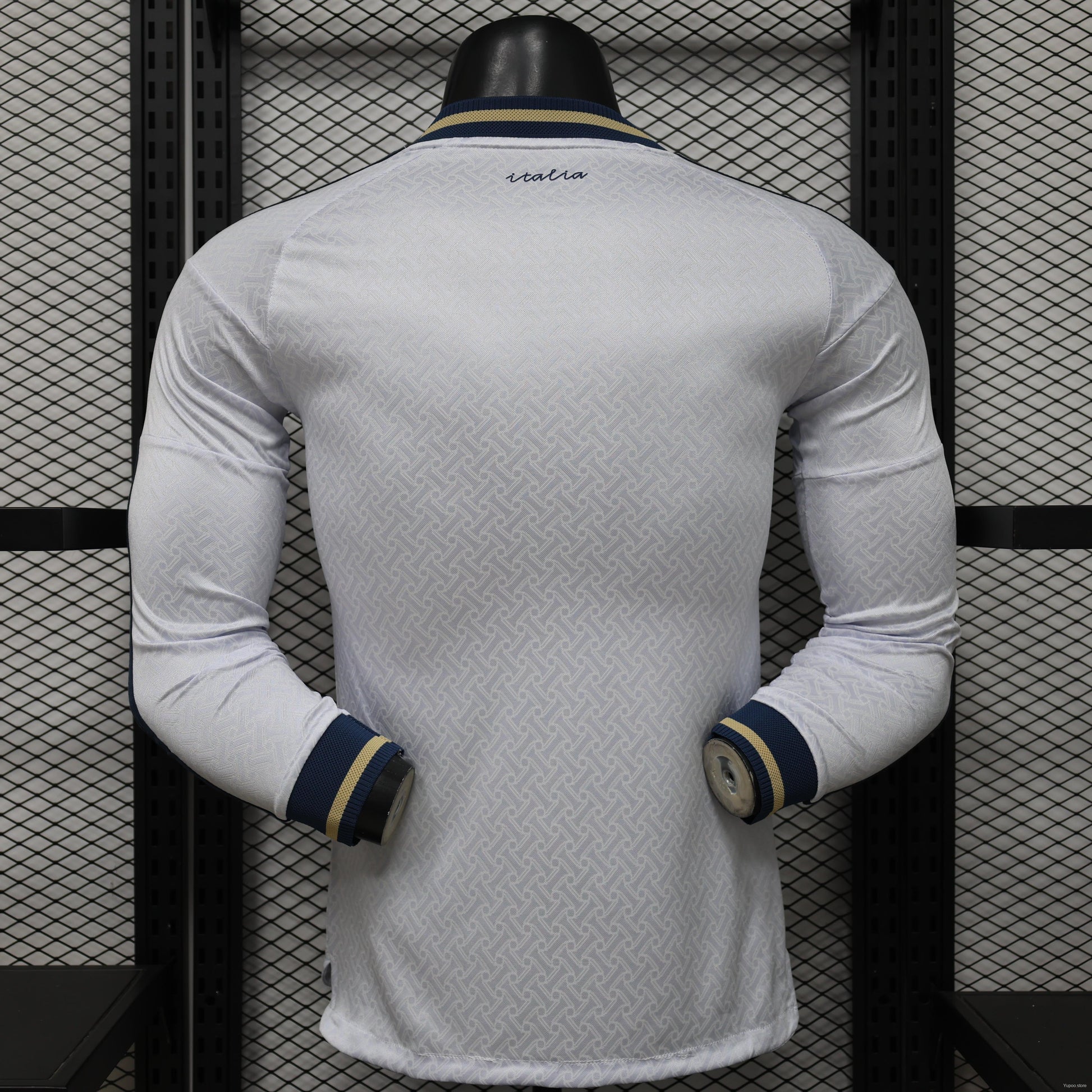 Player Version 2026 Italy Away White  Long Sleeve Jersey