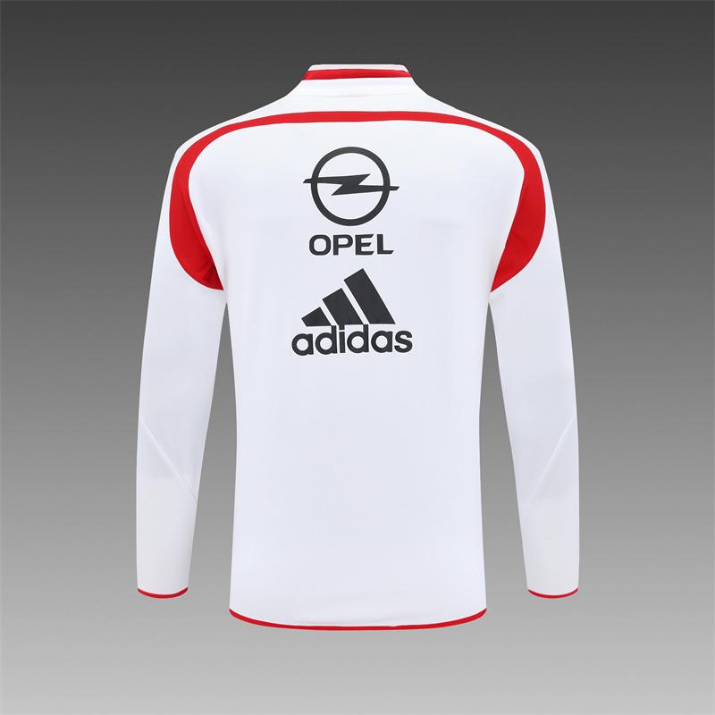 Retro 04/05 AC Milan White Half Zipper Jacket
