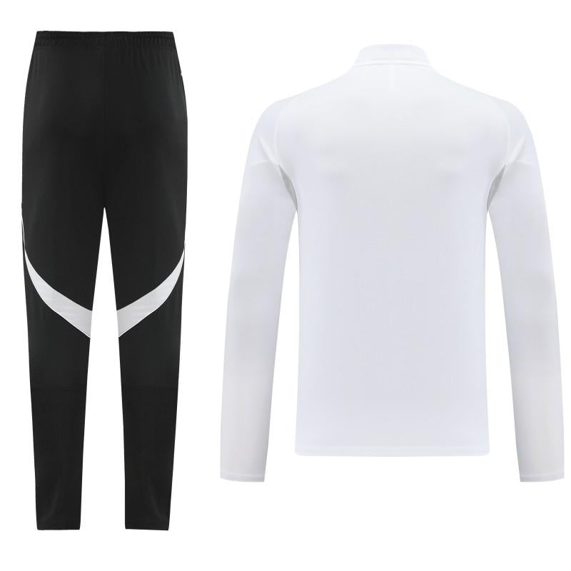 25/26  Adidas White Full zipper Jacket Tracksuit+ long pants