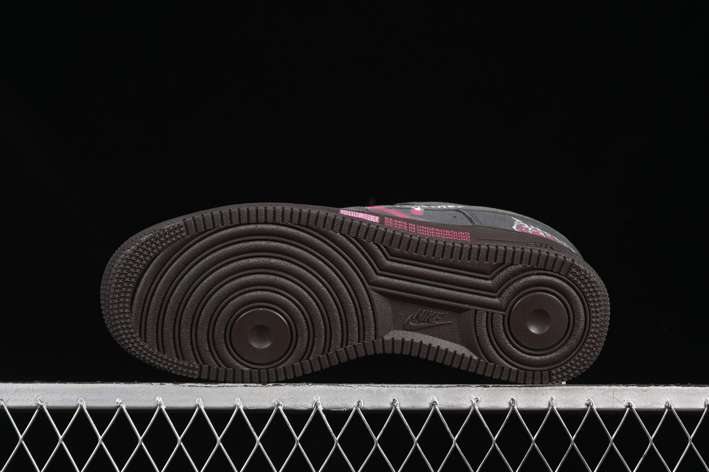 Nike Air Force 1'07 Low "Black Pink" Limited Edition Sneakers with Heart Design - DO6730-010