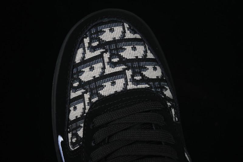 Nike Air Force 1 '07 Low Dior Collaboration Black Gum Knit Casual Sneakers - KK1988-058