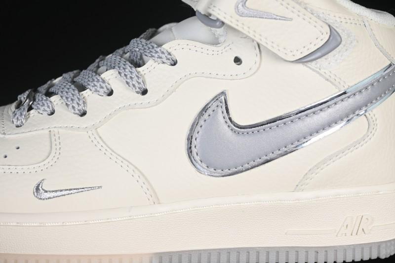 Nike Air Force 1 Mid Light Gray Two-Tone Sole All-Star Starry Sky Mid-Top Casual Skate Shoes - XL0236-232