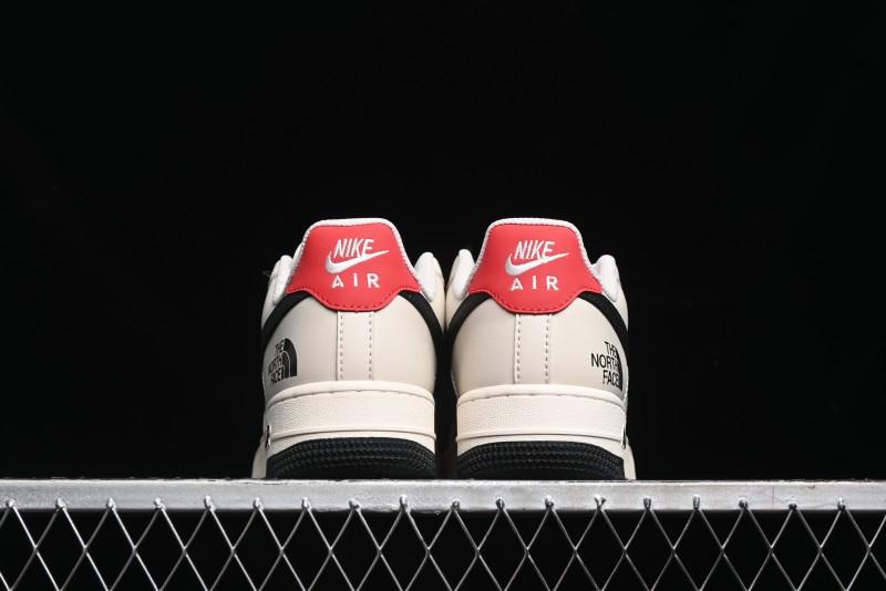 Nike Air Force 1 '07 Low The North Face Collaboration - Beige Black Red Sole Low-Top Casual Sneakers - XZ6188-309