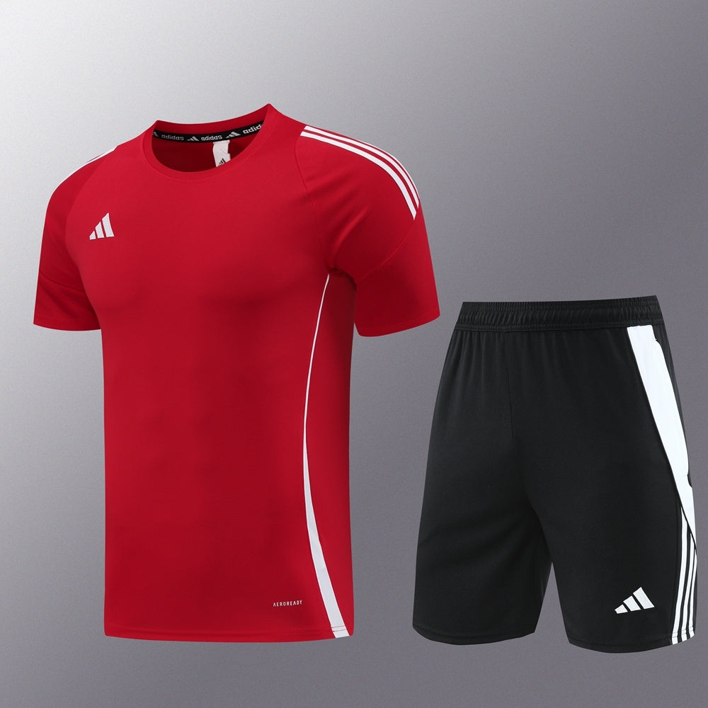 AD06 red shorts suit S-2XL