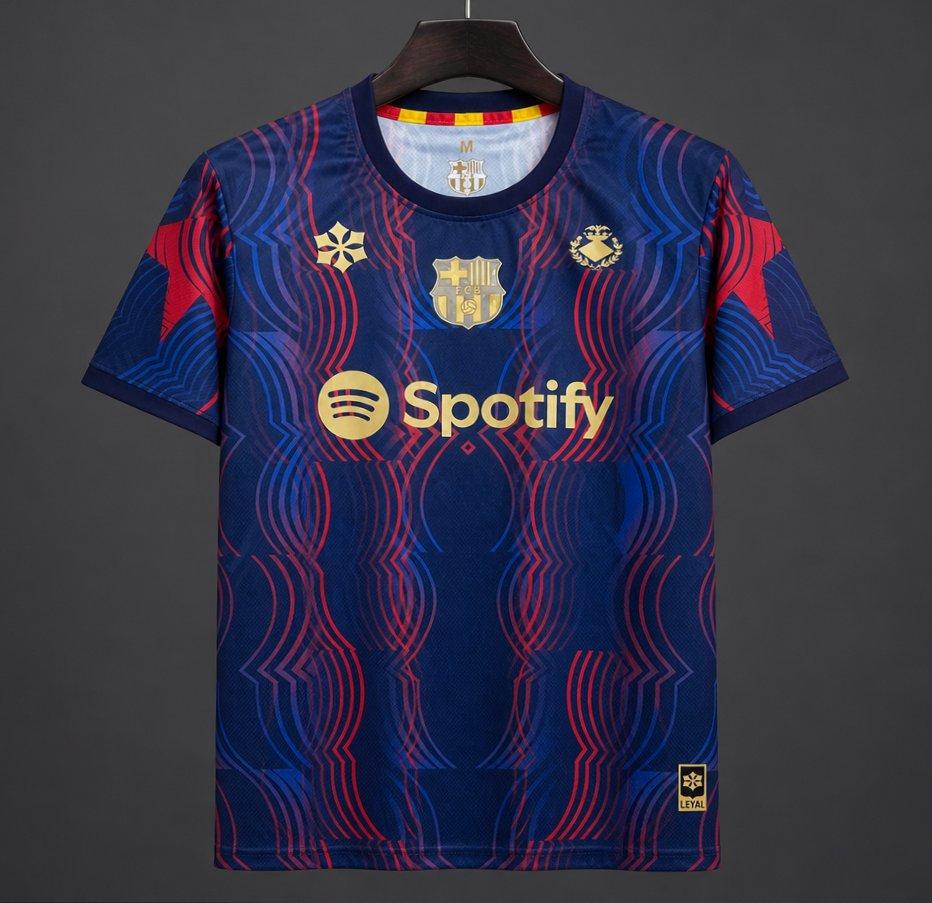 26/27 Barcelona Pre-Match Dark Blue/Red/Gold Jersey