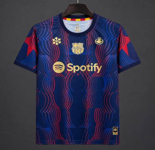 26/27 Barcelona Pre-Match Dark Blue/Red/Gold Jersey