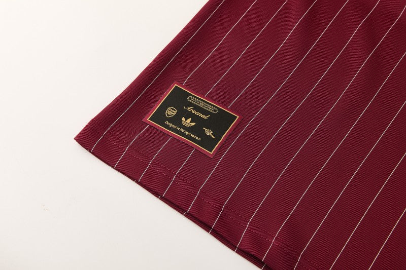 26/27 Arsenal Maroon Pinstripe Short Sleeve+Soccer Shorts