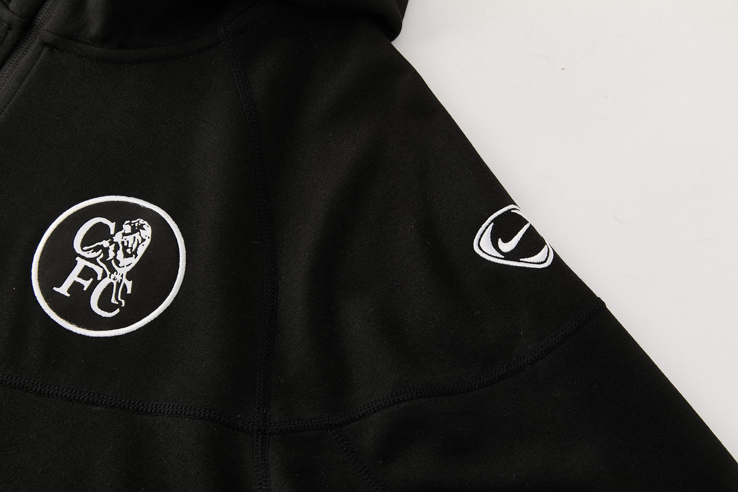 25/26 Chelsea Black Full Zipper Hoodie Windbreaker + Long Pants