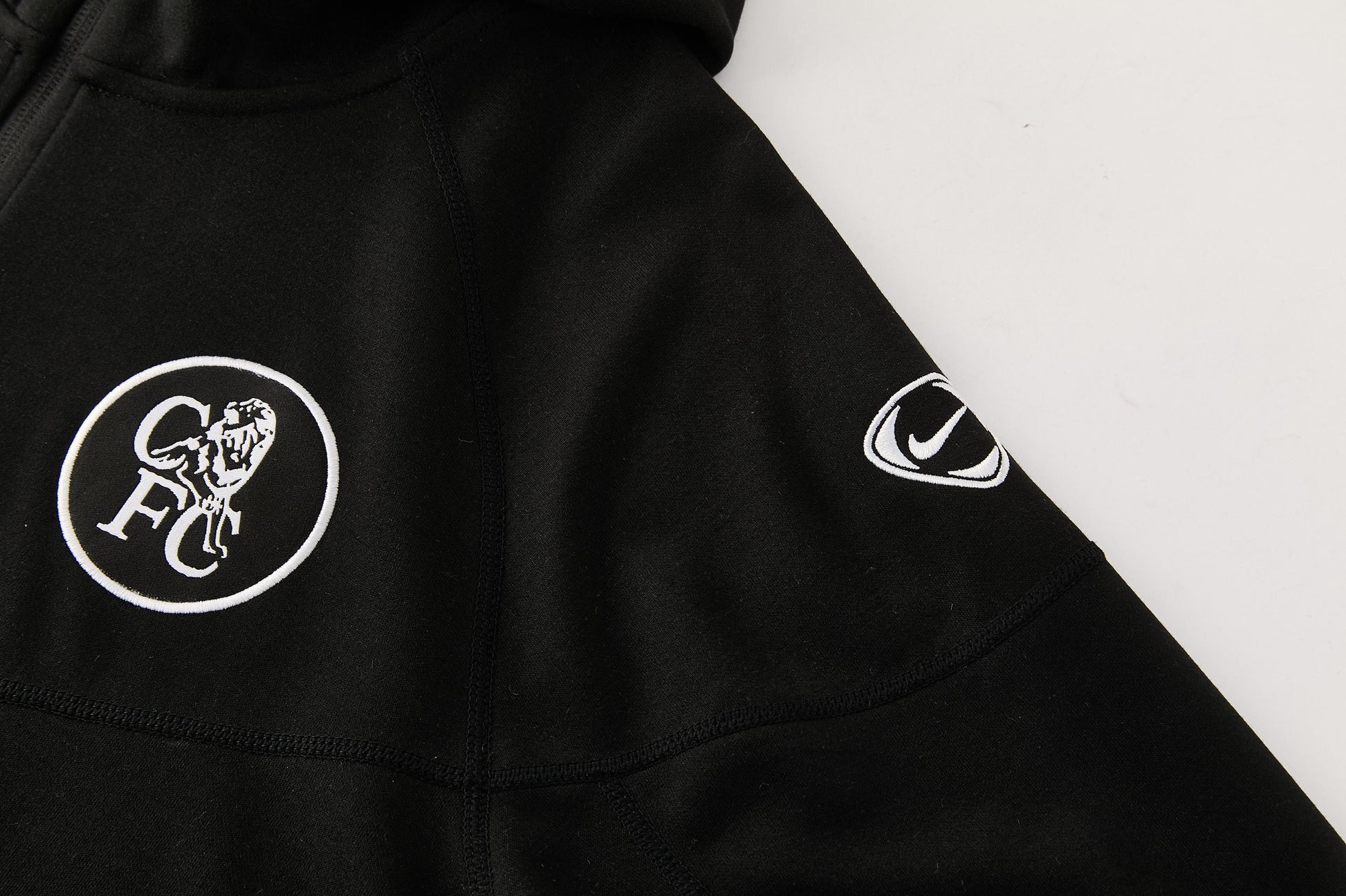 25/26 Chelsea Black Full Zipper Hoodie Windbreaker + Long Pants